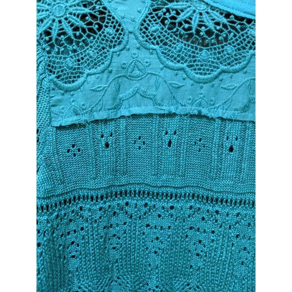 NWT Free People Turquoise Lace Top - Picture 5 of 6